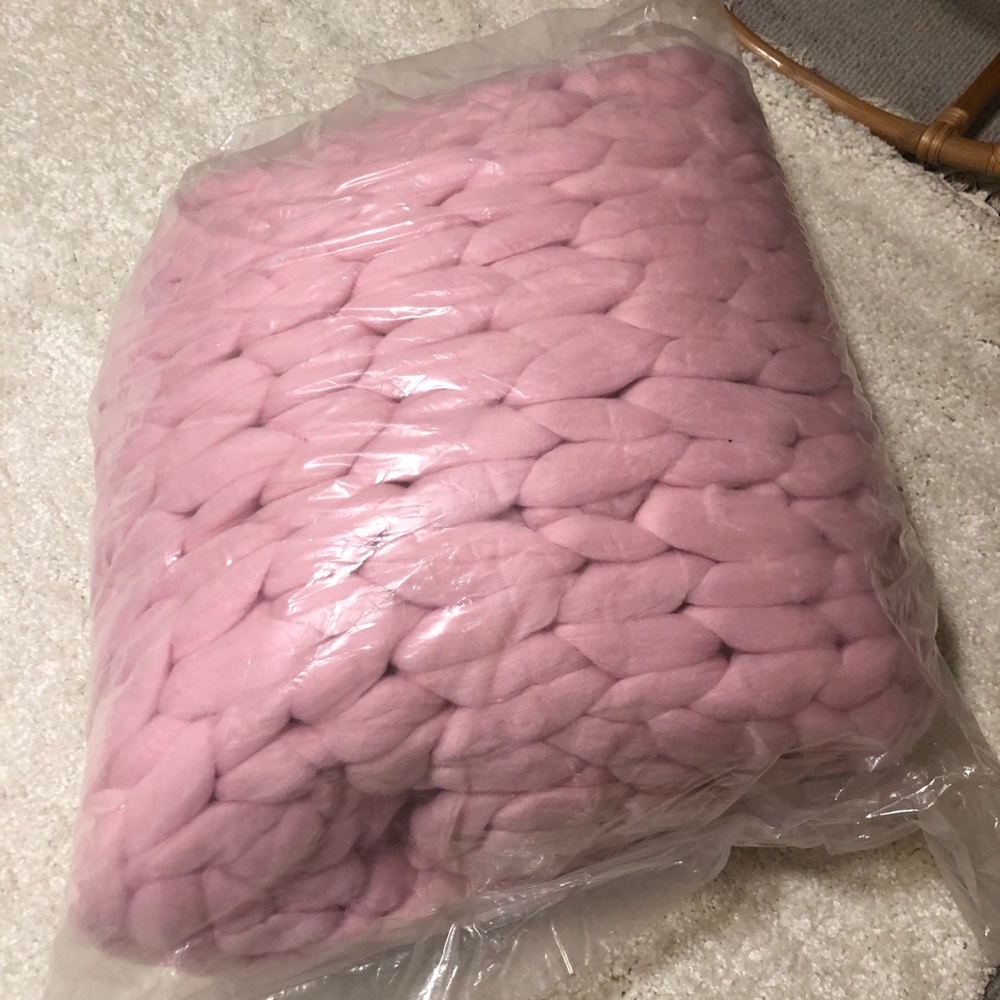 Large hand knit blanket